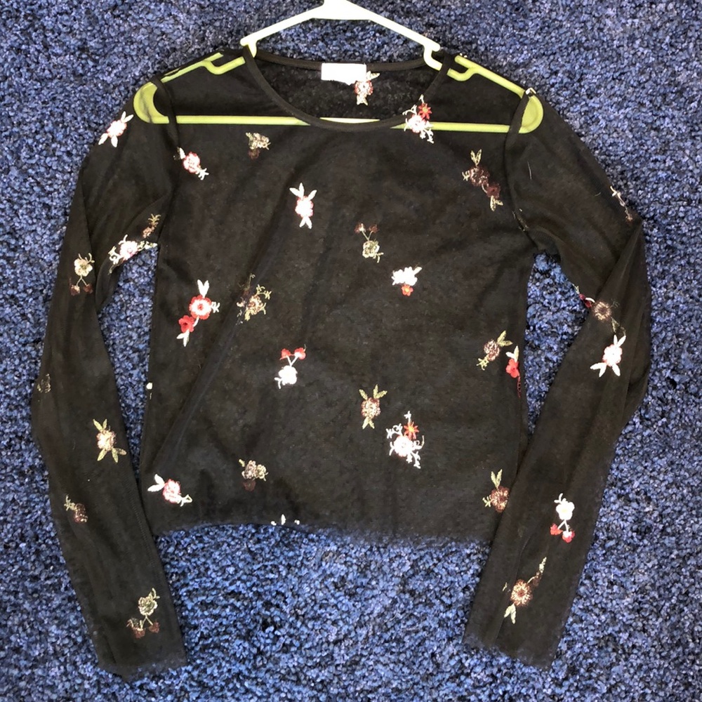 NEVER WORN. Long sleeve mesh shirt